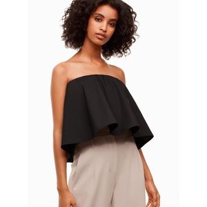 Aritzia Babaton Black Eckerd Blouse